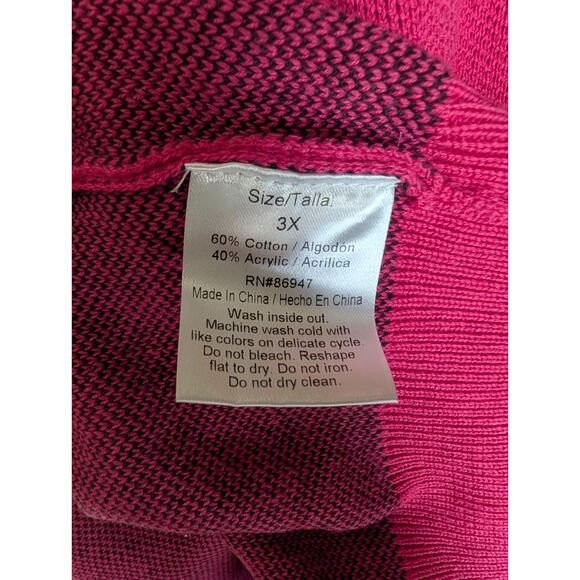 Hello Kitty Sweater Women's 3X Hot Pink Graphic Knit Long Sleeve Round Neck NWT - Picture 4 of 4